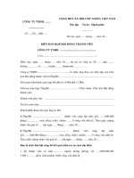Biên bản họp Hội đồng thành viên công ty