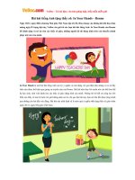 Bài hát tiếng Anh tặng thầy cô: In Your Hands - Ronno