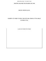 Nghiên cứu hiện tượng chuyển pha trong vùng hoạt lò phản ứng