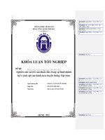 Nghiên cứu vai trò của thuốc bắc trong sự hình thành hệ vi sinh vật của bánh men truyền thống việt nam 