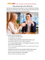 Tiếng Anh giao tiếp cơ bản: Mời đi chơi