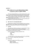 Tiêu chuẩn của sản phẩm phần mềm và quản lý dự án phần mềm