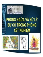 Phòng ngừa và xử lý sự cố trong phòng xét nghiệm