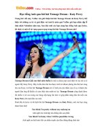 Học tiếng Anh qua bài hát Teenage Dream - Katy Perry