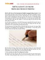 Những cụm từ cần tránh trong bài thi IELTS Writing