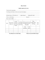 Phiếu khảo sát giá - Mẫu 01-KSG