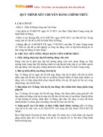 Quy trình và biểu mẫu xét chuyển đảng chính thức