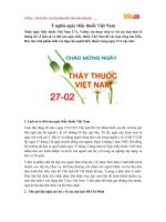 Ý nghĩa ngày thầy thuốc Việt Nam