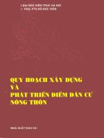 Quy hoạch xây dựng và phát triển điểm dân cư nông thôn: Phần 1