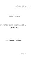 Giải thuật di truyền giải bài toán tối ưu đa mục tiêu 