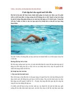 Cách tập bơi cho người mới bắt đầu