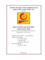 mạng máy tính xây DỰNG hệ THỐNG MẠNG CHO các phòng máy nhà a1