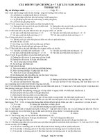 cau hoi trac nghiem ly 11 chuong 6+7