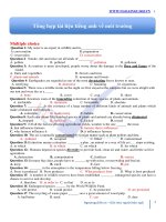 Tài liệu tiếng anh về chủ đề môi trường ( Luyện thi THPT quốc gia )