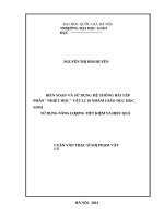 Biên soạn và sử dụng hệ thống bài tập phần nhiệt học vật lí 10 nhằm giáo dục học sinh sử dụng năng lượng tiết kiệm và hiệu quả 