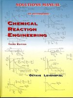 solution manual chemical reaction engineering 3rd  Octave Levenspiel