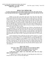 BC Chính trị của BCH khóa cũ trình Đại hội Đoàn huyện Lâm Thao, tỉnh Phú Thọ