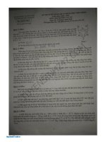 De thi vao lop 10 THPT mon vat ly chuyen TP ho chi minh 20162017