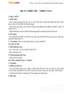 Giáo án Vật lý 6 bài 22: Nhiệt kế- thang đo độ