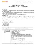 Giáo án lớp chồi đề tài Khối cầu và khối trụ