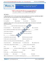 Đề thi thử THPT QG môn tiếng Anh 2016 - Đề số 11