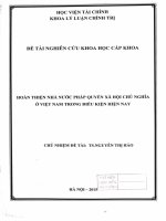 hoàn thiện nhà nước pháp quyền xã hội chủ nghĩa ở việt nam trong điều kiện hiện nay 