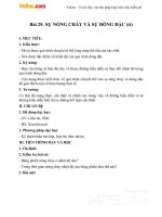 Giáo án Vật lý 6 bài 25: Sự nóng chảy và sự đông đặc (tiếp theo)