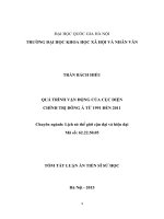 Quá trình vận động của cục diện chính trị đông á từ 1991 đến 2011