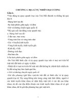 ĐỀ CƯƠNG ÔN TẬP MÔN ĐỊA LÝ