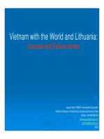Vietnam with the World and Lithuania: Success and Failure stories