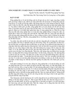 NÔNG NGHIỆP HỮU CƠ: HIỆN TRẠNG VÀ GIẢI PHÁP NGHIÊN CỨU-PHÁT TRIỂN