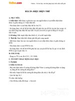 Giáo án Vật lý 7 bài 25: Hiệu điện thế