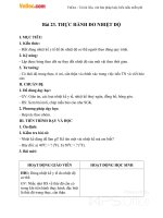 Giáo án Vật lý 6 bài 23: Thực hành đo nhiệt độ