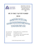 Giải pháp nâng cao chất lượng thẩm định tín dụng doanh nghiệp ngắn hạn tại ngân hàng TMCP á châu