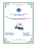 LUẬN VĂN TUYỂN DỤNG, ĐÀO TẠO, BỒI DƯỠNG CÁN BỘ CÔNG CHỨC TRONG CƠ QUAN NHÀ NƯỚC