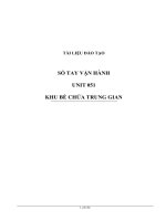 SỔ TAY VẬN HÀNH UNIT 051 KHU BỂ CHỨA TRUNG GIAN