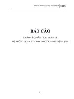 Khảo sát, phân tích, thiết kế hệ thống quản lý kho cho cửa hàng điện lạnh