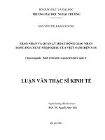 Giao nhận và quản lý hoạt động giao nhận hàng hóa xuất nhập khẩu của việt nam hiện nay