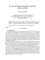 Tư duy đối lập tương phản trong thơ chế lan viên