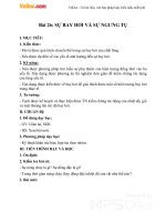 Giáo án Vật lý 6 bài 26: Sự bay hơi và sự ngưng tụ