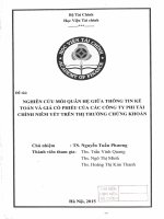 nghiên cứu mối quan hệ giữa thông tin kế toán và giá cổ phiếu của các công ty phi tài chính niêm yết trên thị trường chứng khoán 
