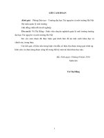 Xây dựng mô hình hương ước, quy ước bảo vệ môi trường với sự tham gia của cộng đồng tại Thị Trấn Thứa, huyện Lương Tài, tỉnh Bắc Ninh