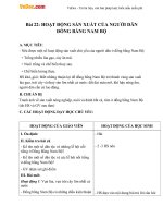 Giáo án Địa lý 4 bài 22: Hoạt động sản xuất của người dân đồng bằng Nam Bộ