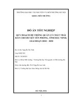 QUY HOẠCH HỆ THỐNG QUẢN LÝ CHẤT THẢI RẮN CHO HUYỆN YÊN PHONG, TỈNH BẮC NINH;  GIAI ĐOẠN 2020 – 2030