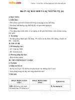 Giáo án Vật lý 6 bài 27: Sự bay hơi và sự ngưng tụ (tiếp theo)