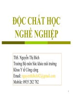 BÀI GIẢNG ĐỘC CHẤT HỌC NGHỀ NGHIỆP