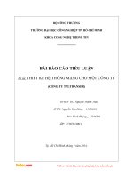 THIẾT KẾ HỆ THỐNG MẠNG CHO MỘT CÔNG TY