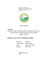 Đánh giá công tác bồi thường giải phóng mặt bằng tại một số dự án trên địa bàn huyện lộc bình   tỉnh lạng sơn 