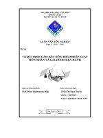 LUẬN VĂN QUY ĐỊNH CẤM KẾT HÔN THEO LUẬT HÔN NHÂN GIA ĐÌNH HIỆN HÀNH