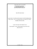 Soạn thảo và hướng dẫn giải bài tập thí nghiệm phần chất lỏng   vật lý 10 nhằm nâng cao năng lực thực nghiệm cho học sinh 